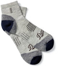 Lightweight Merino Quarter Crew Hiking Socks - Gray