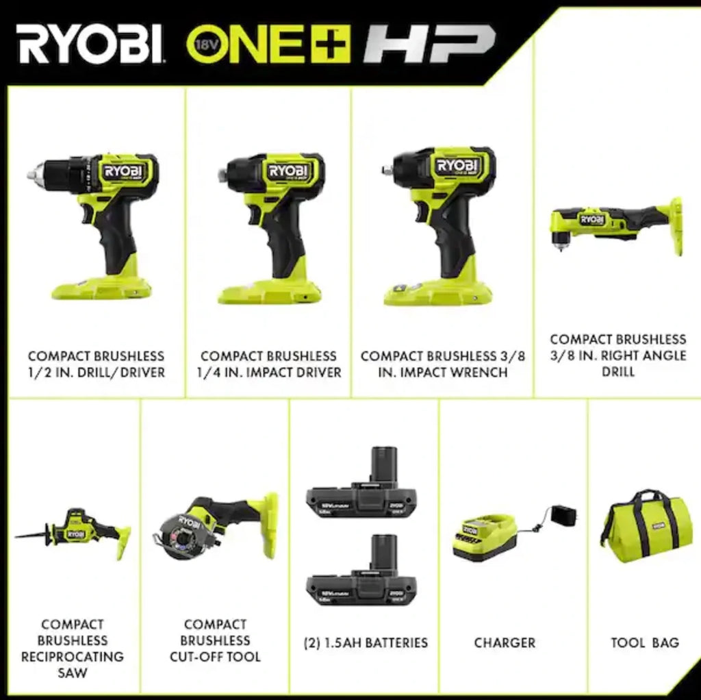 18V Compact Brushless 6-Tool Combo Kit