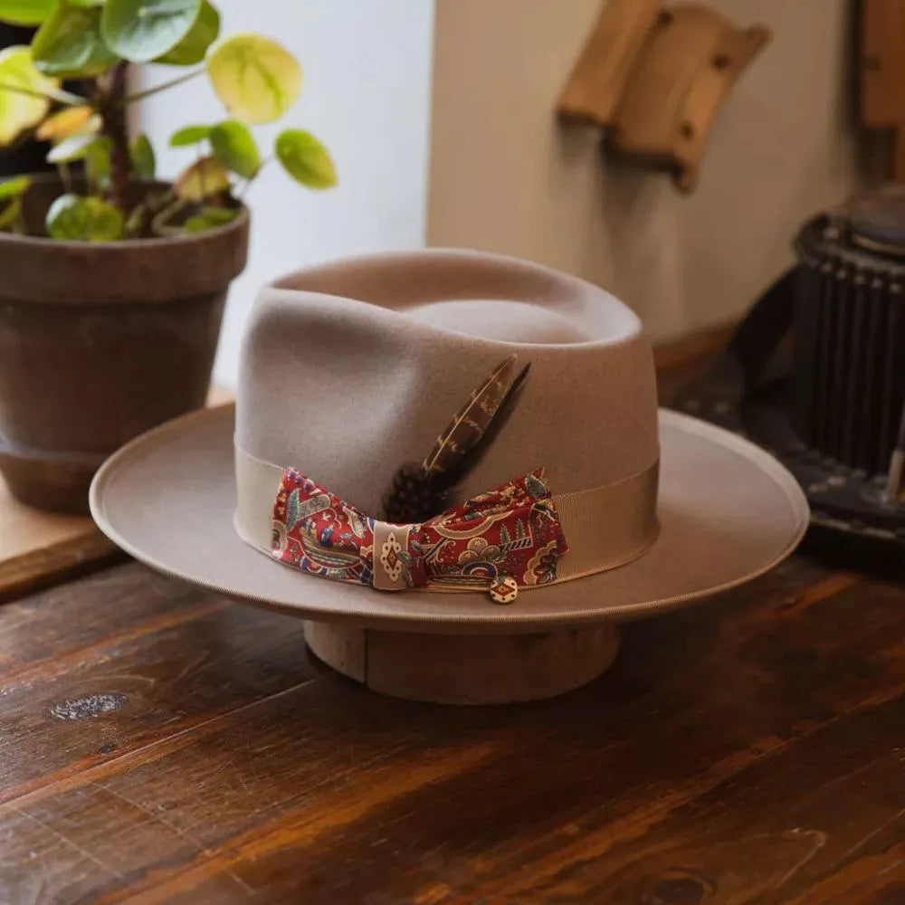 Bespoke Handmade Fedora - Special Hat Band + Feather