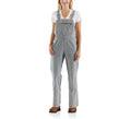 Women's Striped Cotton Twill Bib Overalls