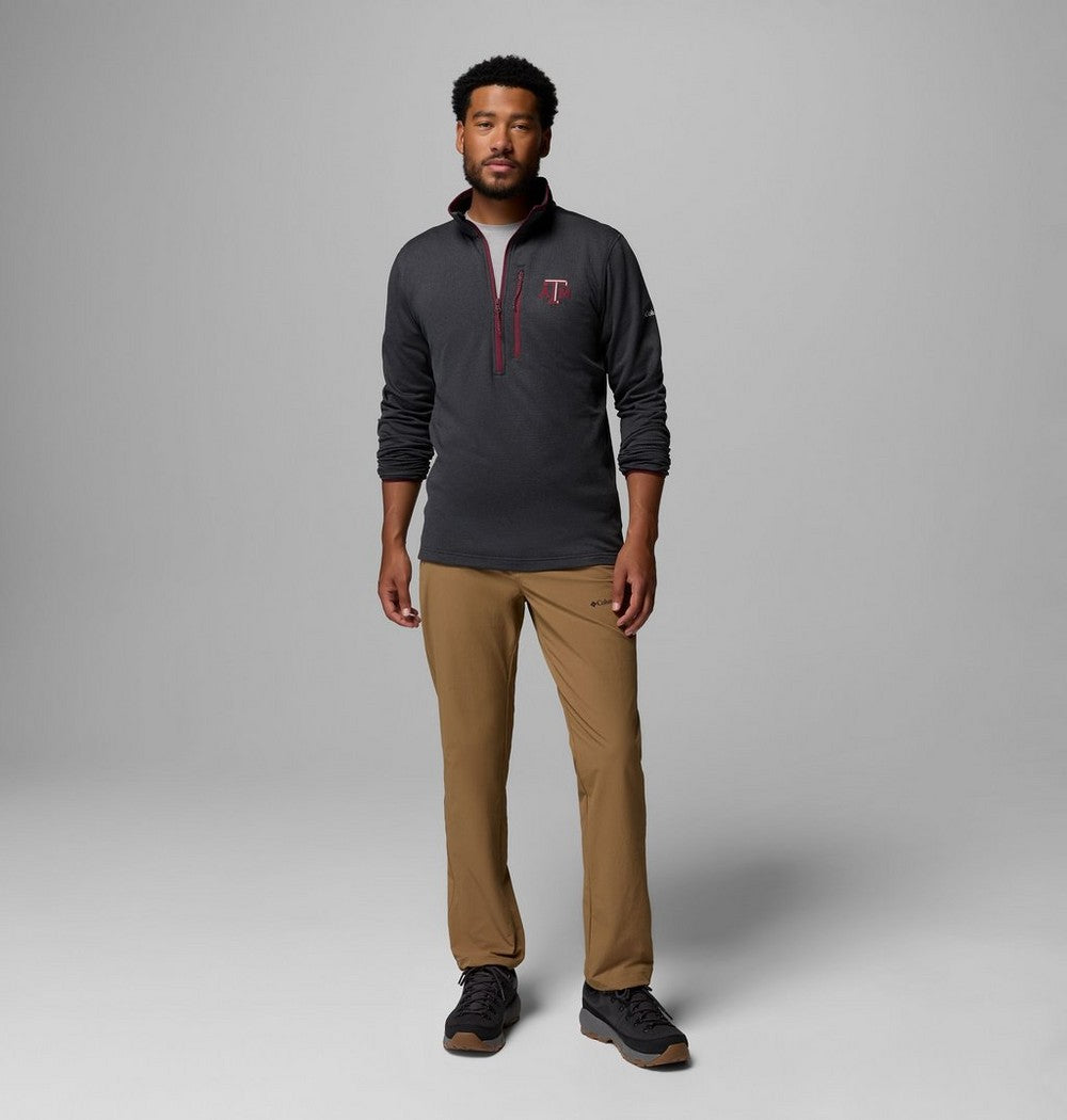 Men's Grid Fleece Half-Zip Pullover - Black