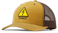 Waxed Cotton Mesh Trucker Cap - Camel