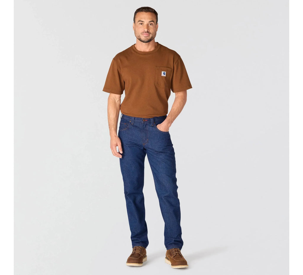 Men's Relaxed Straight-Leg Jeans - Dark Indigo