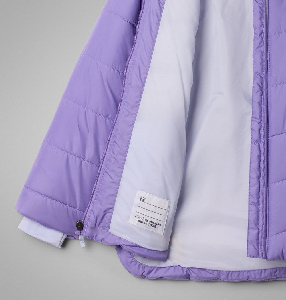 Girls' Insulated Hooded Jacket - Wine
