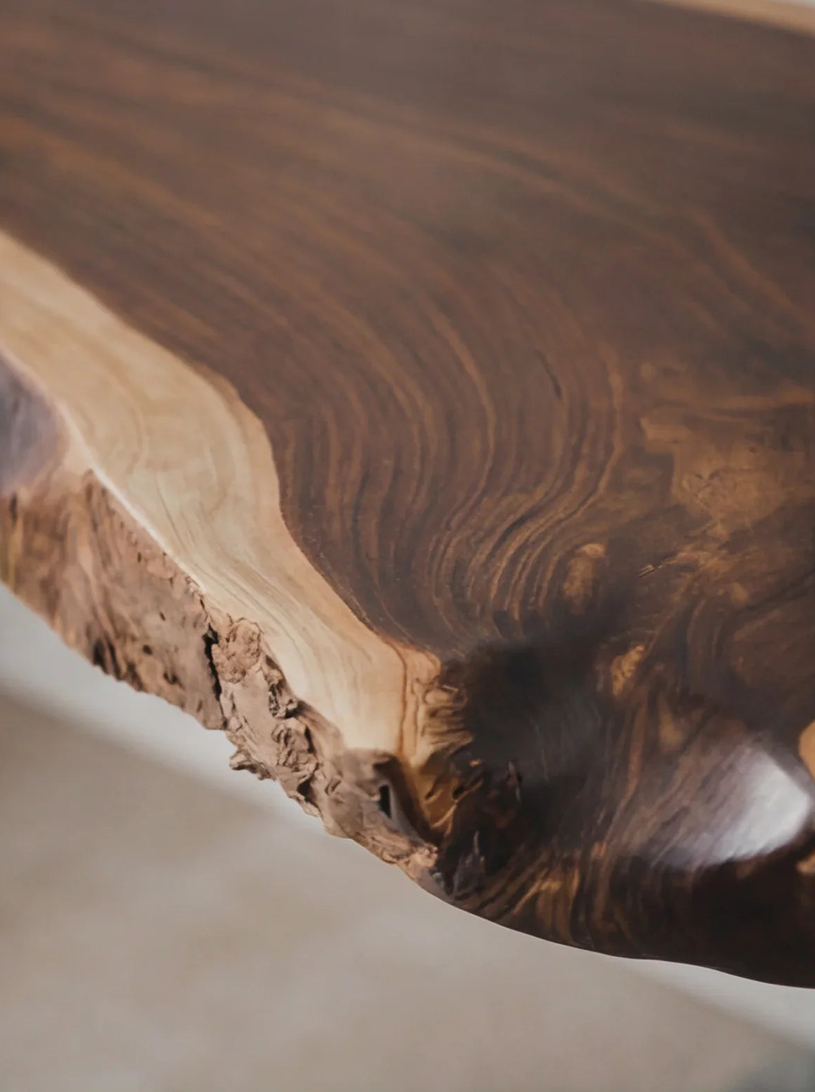 Live Edge Solid Wood Bench