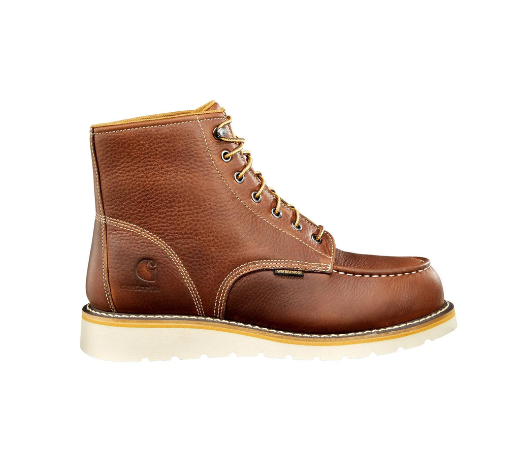Men's 6-Inch Waterproof Steel Toe Wedge Boot - Tan