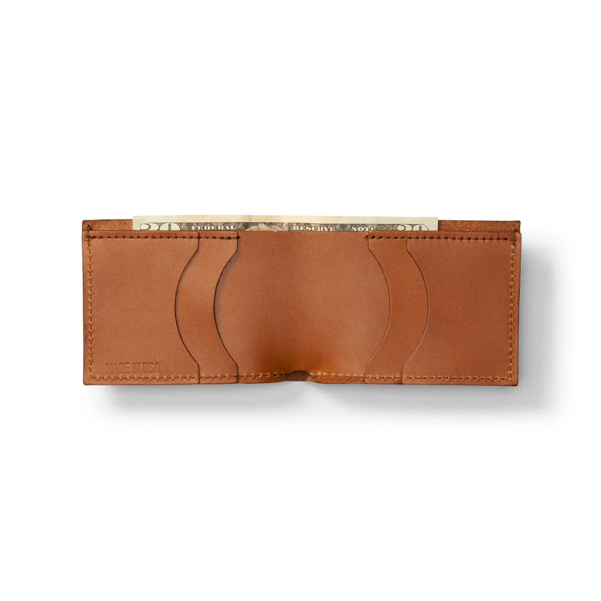 Leather Bi-Fold Wallet - Brown