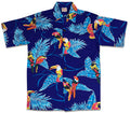 Tropical Birds (Royal) Hawaiian Shirts