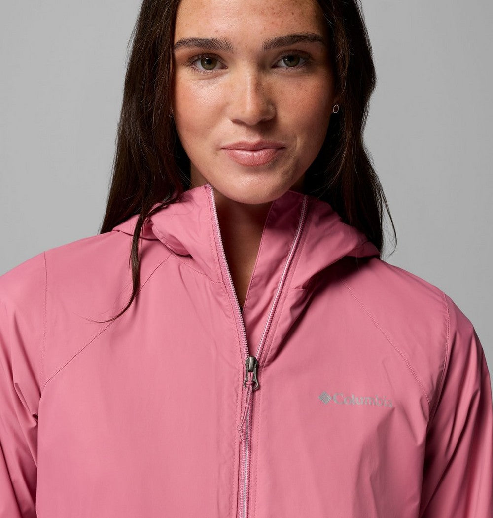 Women's Lined Long Rain Jacket - Blue