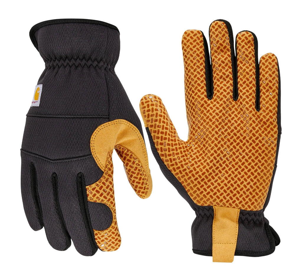 High-Dexterity Padded Grip Work Gloves - Black