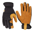 High-Dexterity Padded Grip Work Gloves - Black