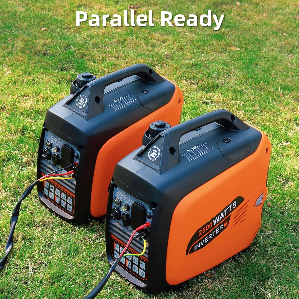 Portable Inverter Generator 2500W Gas Powered - Orange