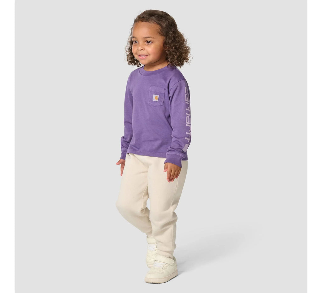 Girls' Long-Sleeve Pocket T-Shirt - Grape