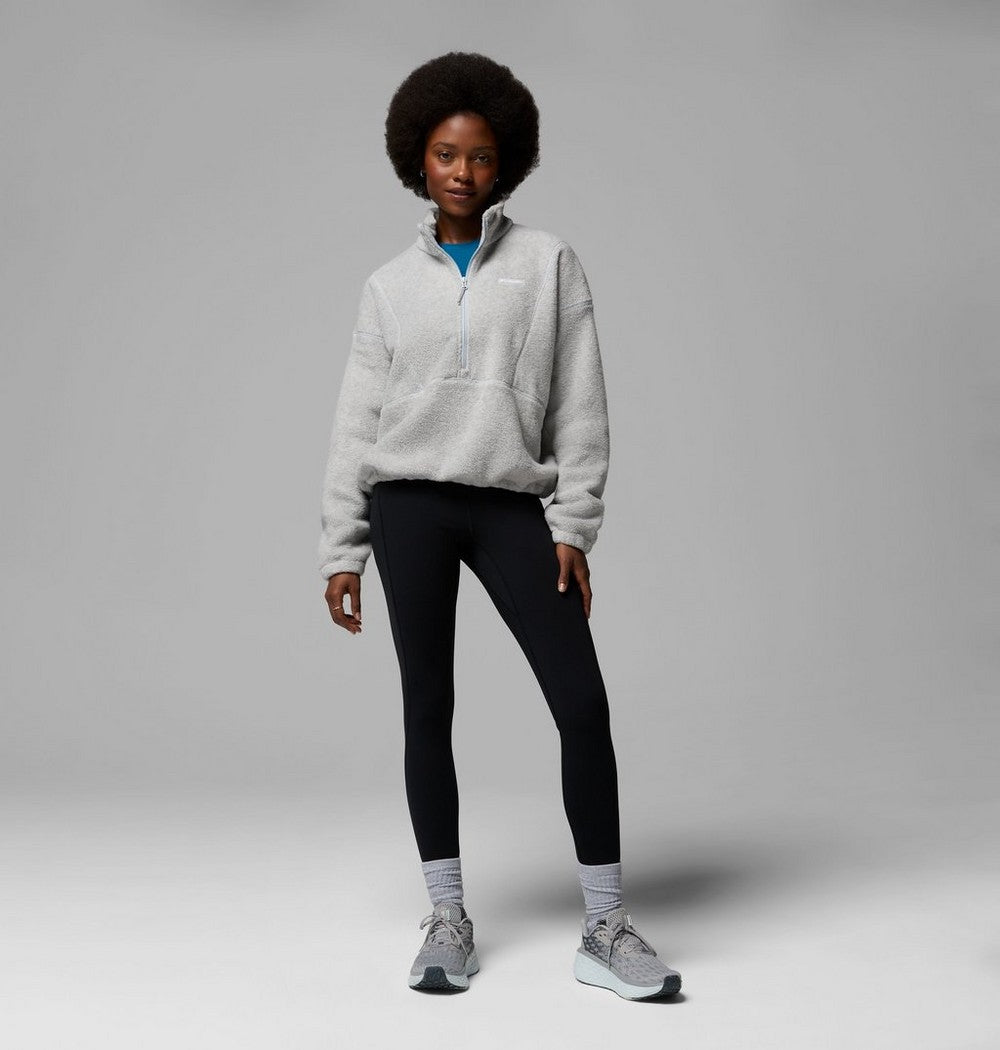 Women's Fleece Half-Zip Pullover - Blue Grey