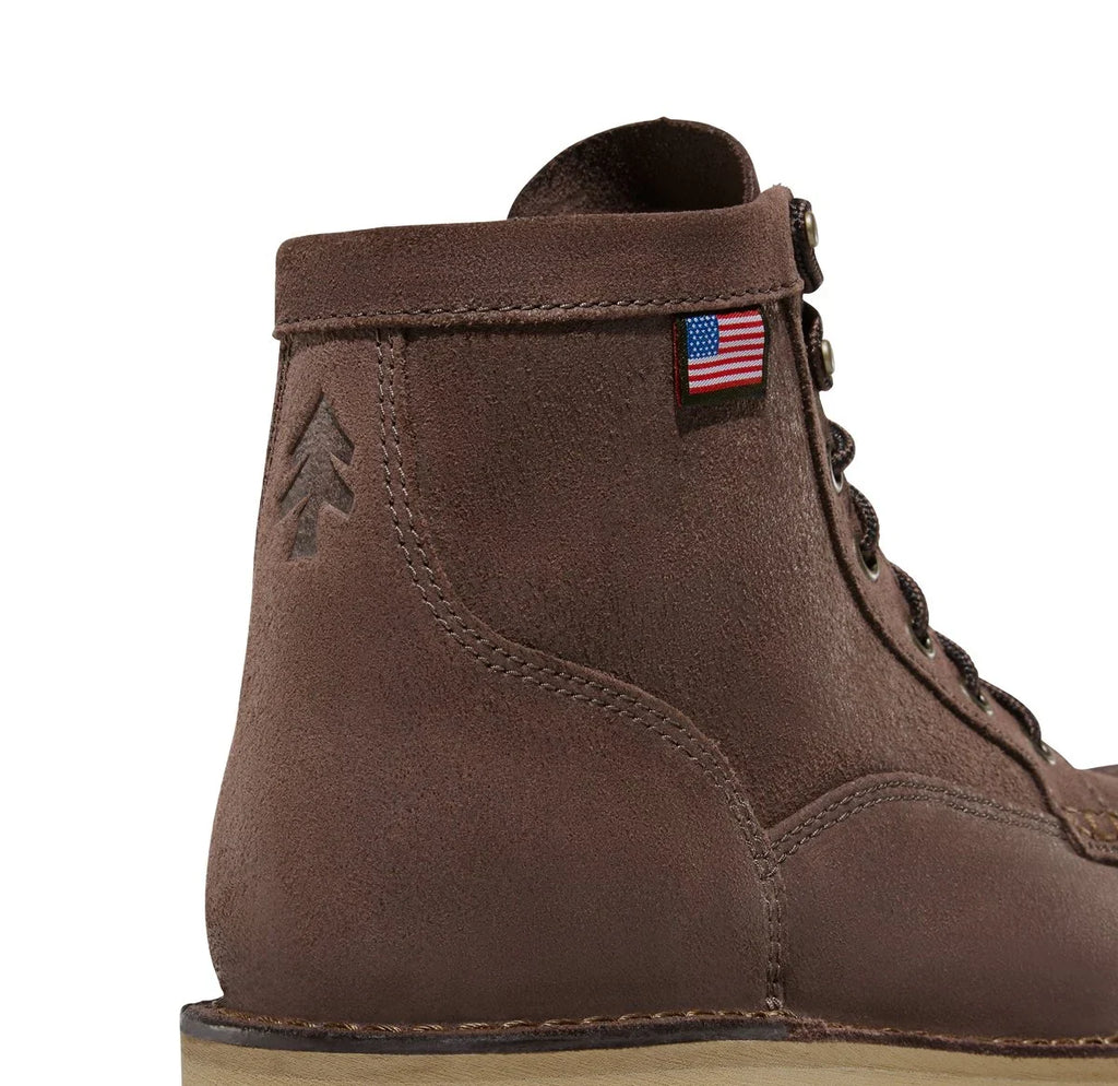 Men's 6-Inch Suede Moc Toe Work Boot - Brown