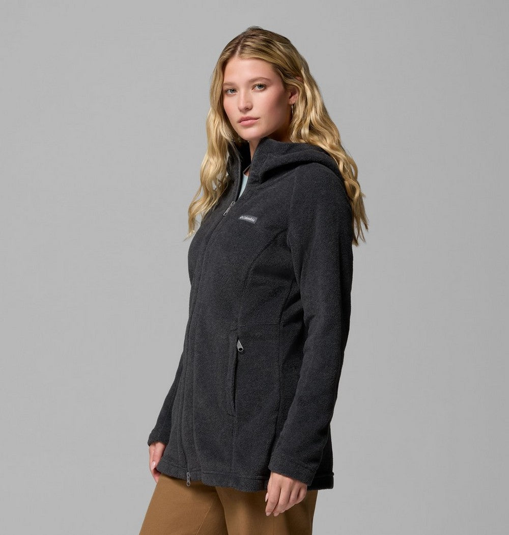Women's Long Fleece Hoodie - Pink