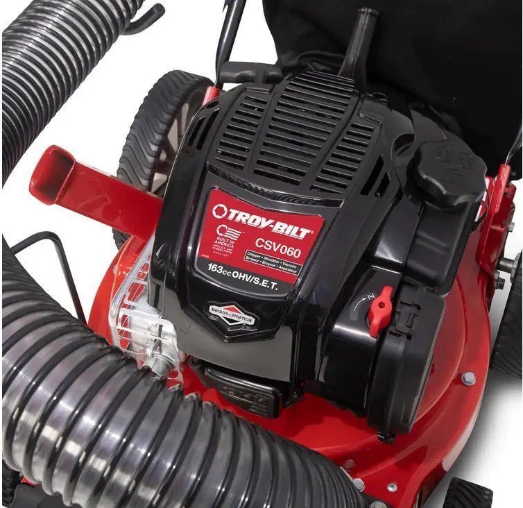 Troy-Bilt Gas Powered Chipper Shredder Vacuum, 24 in Vacuum Width, 1.5 in Chipping Capacity - CSV060B