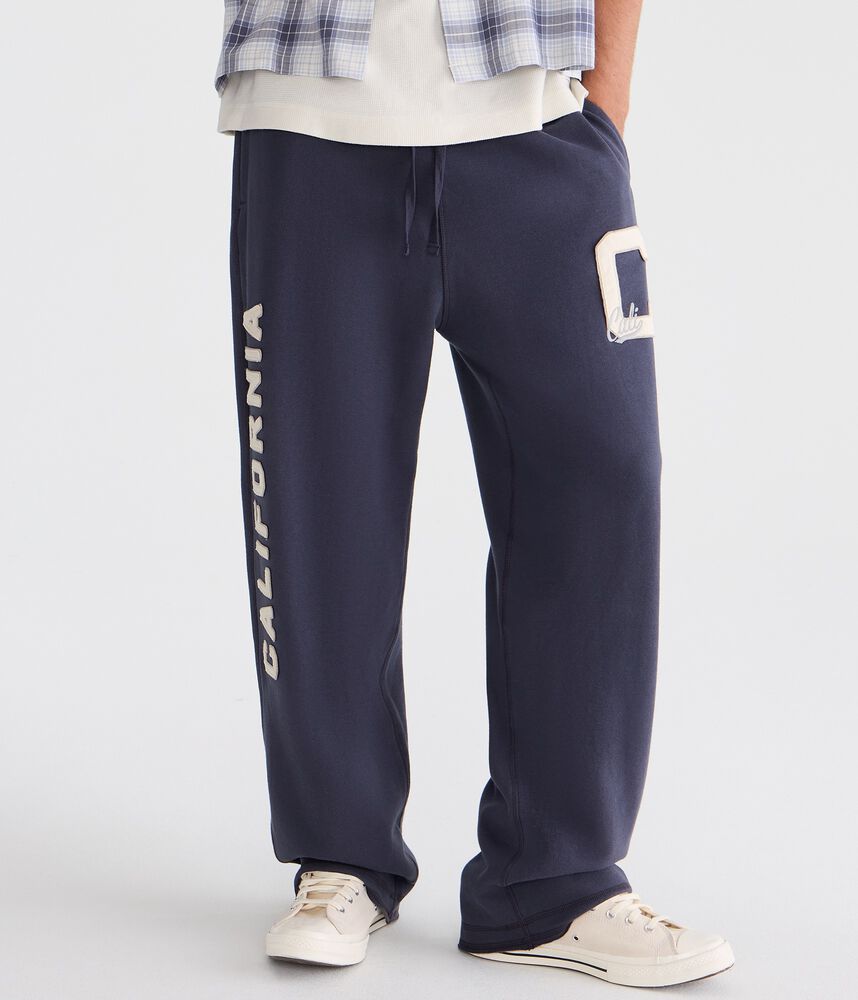 Men's Baggy Straight-Leg Graphic Sweatpants