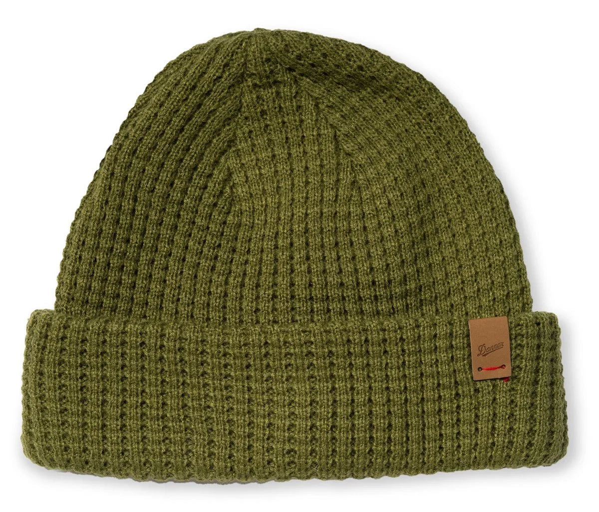 Waffle Knit Beanie - Olive