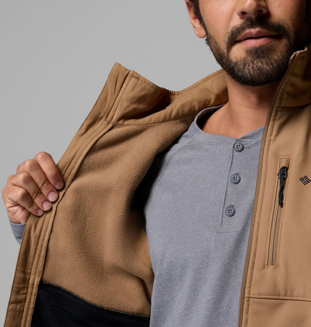 Men's Wind-Resistant Softshell Vest - Gray