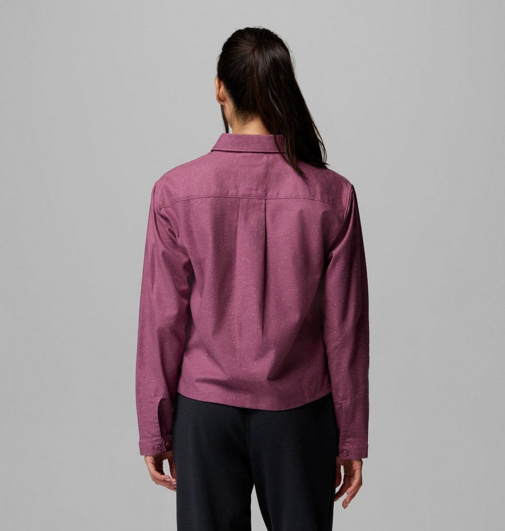 Women's Stretch Long-Sleeve Button-Up Shirt - Blue