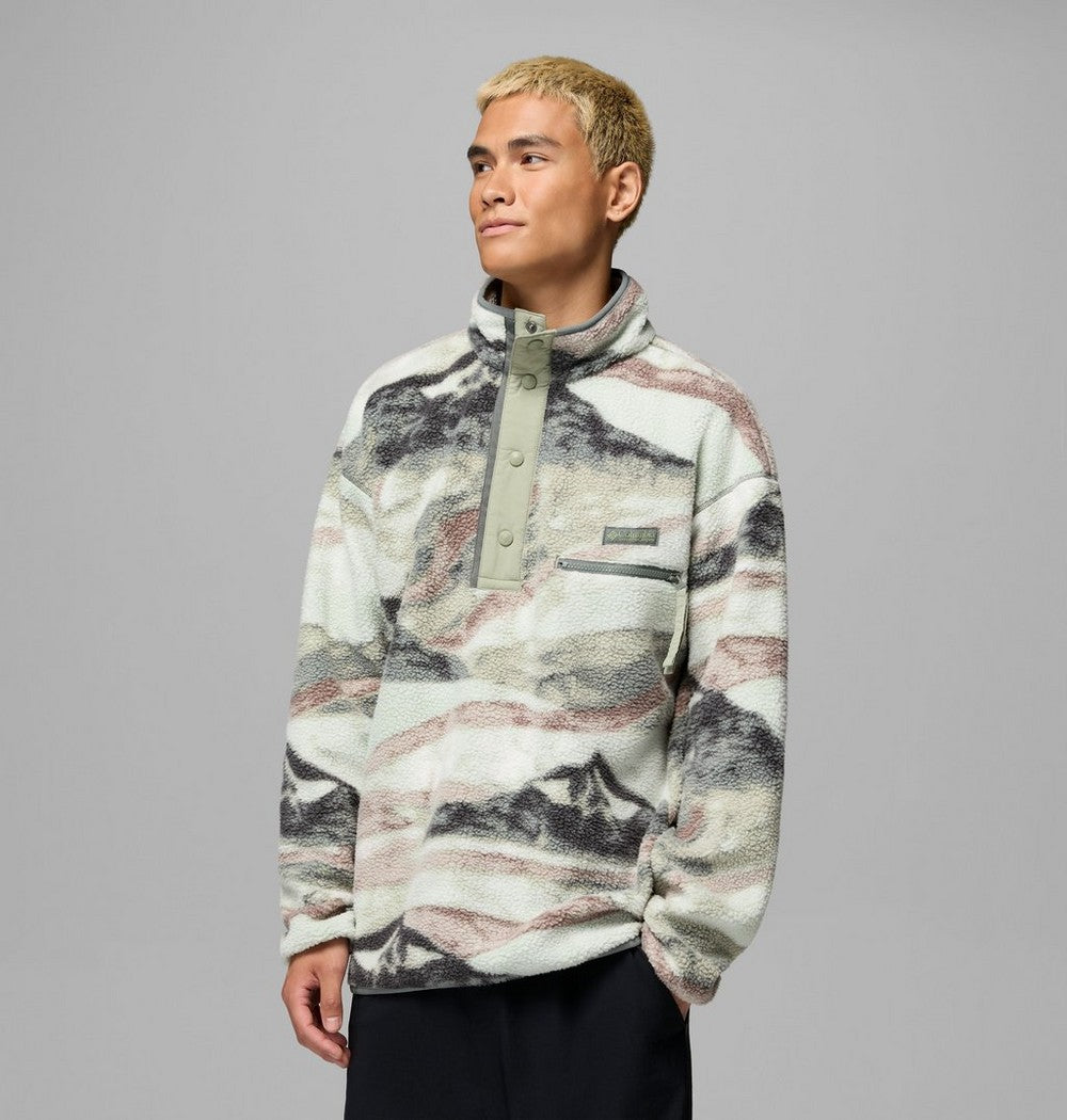Men's Printed Half-Snap Fleece Pullover