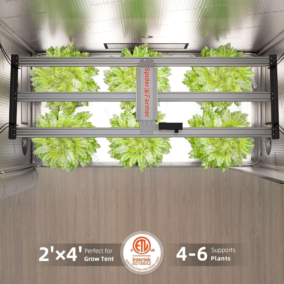 Spider Farmer LED Grow Light, 320W, 2x4 Coverage, Full Spectrum, Dimmable - G4500