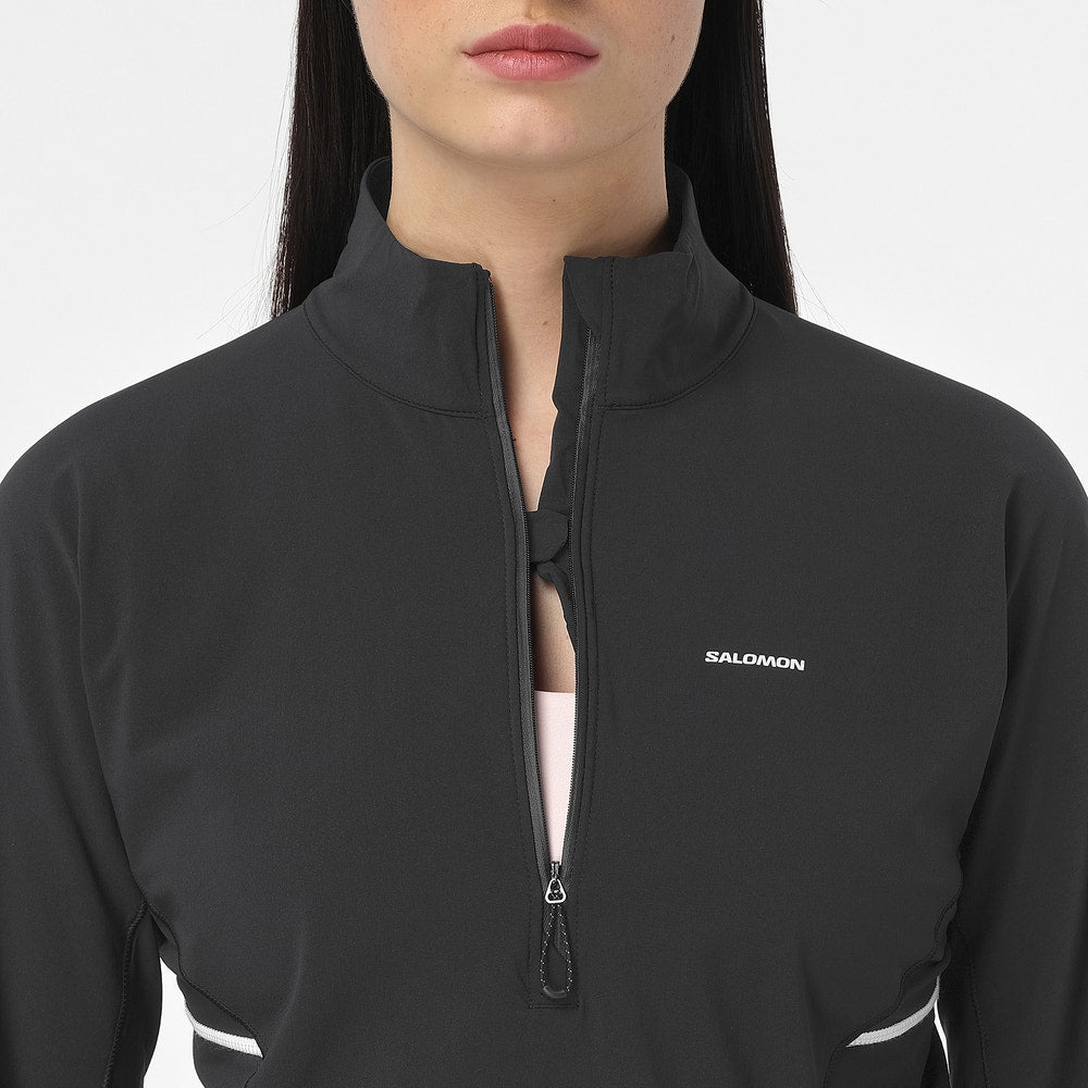 Women's Cropped Half-Zip Running Pullover