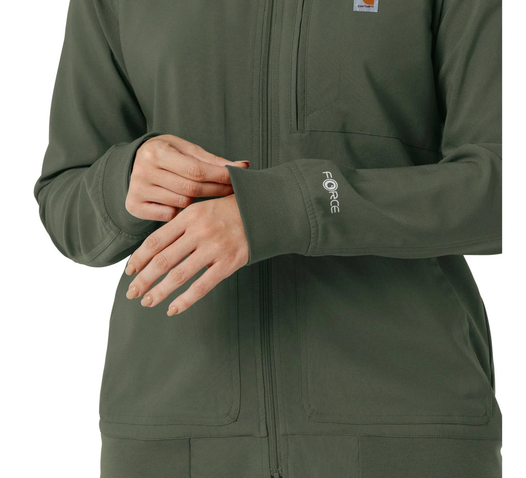 Women's Lightweight Stretch Scrub Jacket - Olive