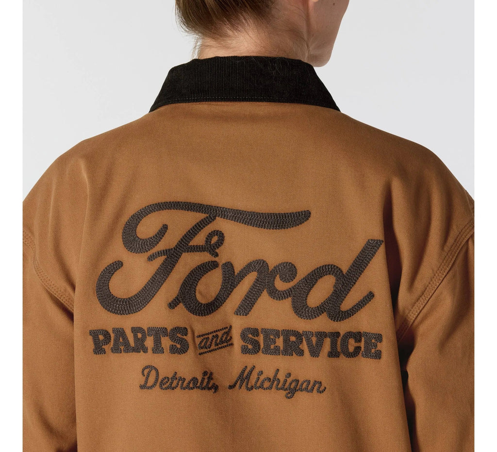 Women's Stretch Canvas Lined Work Jacket - Brown