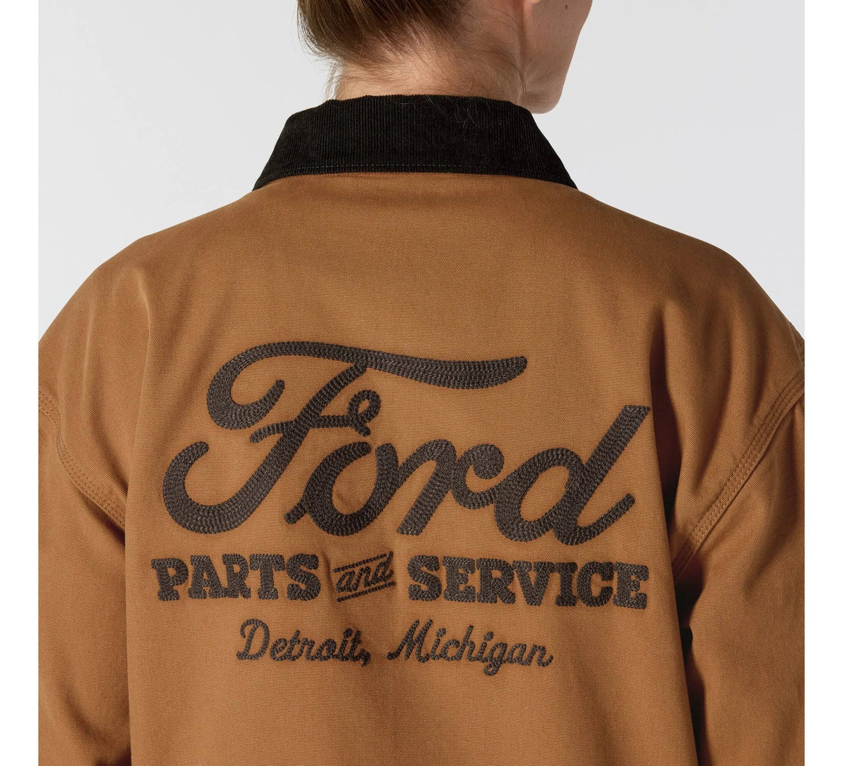 Women's Stretch Canvas Lined Work Jacket - Brown