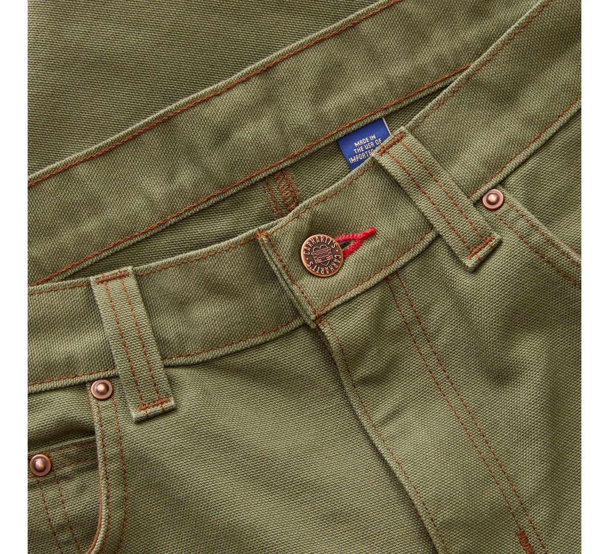 Men's Relaxed Straight Work Pants - Green