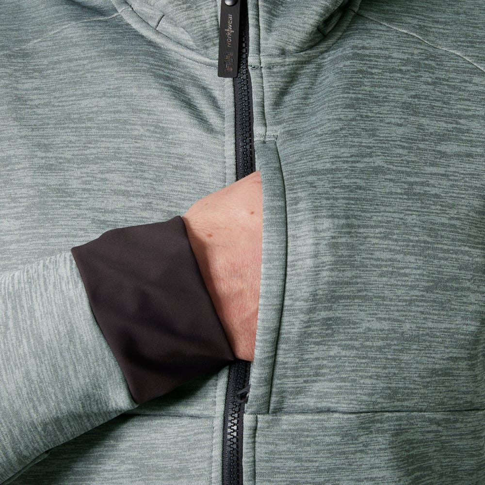 Men's Hooded Midlayer Work Jacket - Gray