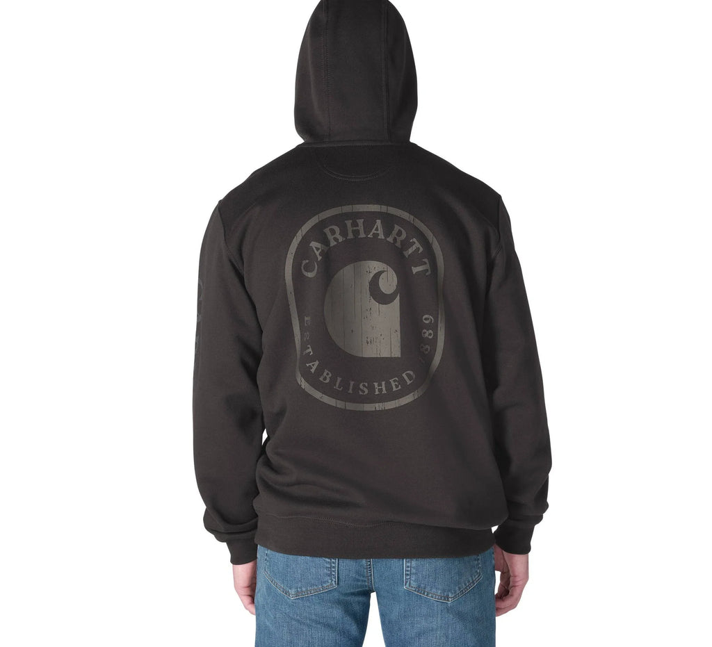 Men's Back Graphic Hooded Sweatshirt - Port