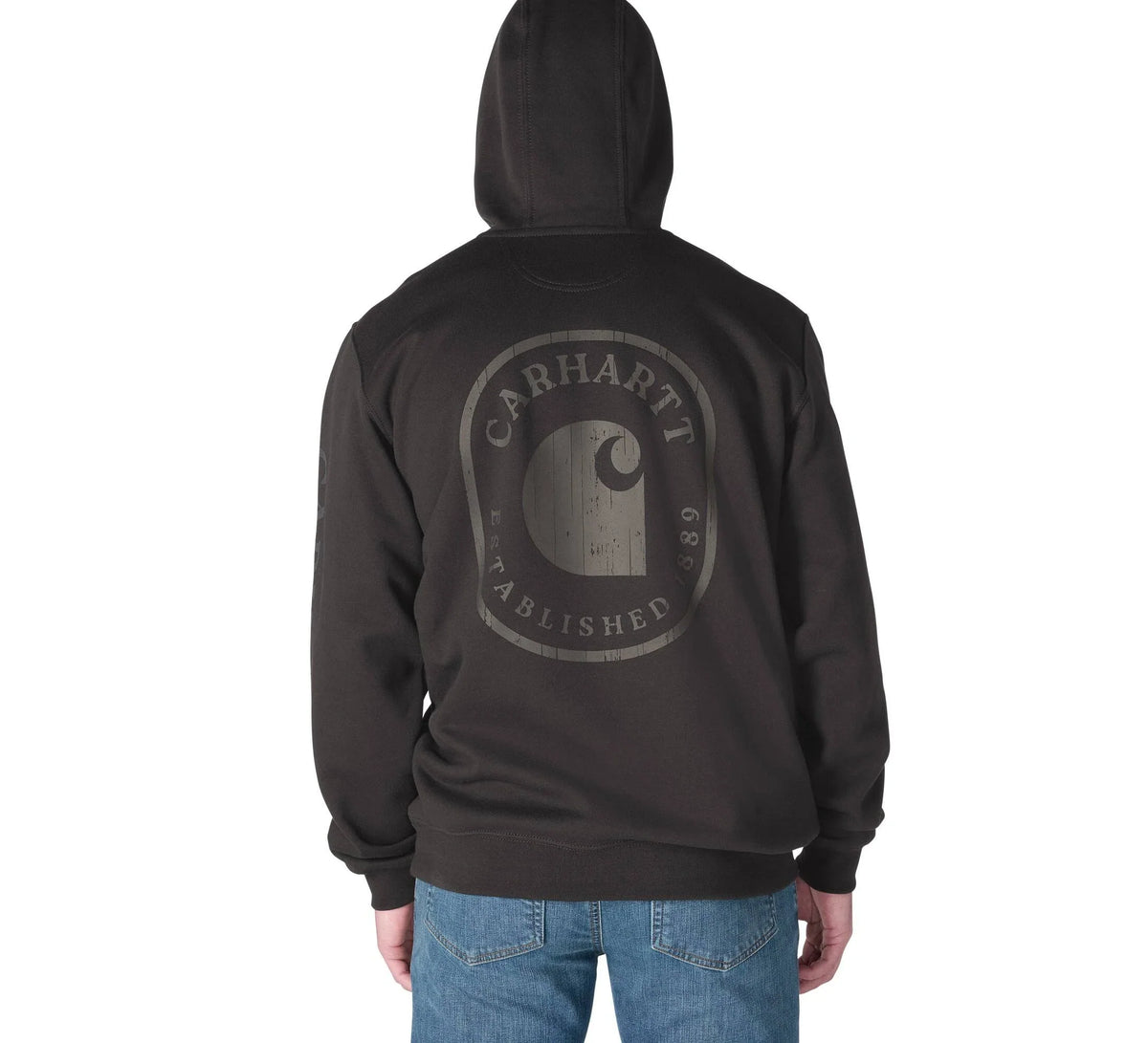 Men's Back Graphic Hooded Sweatshirt - Port