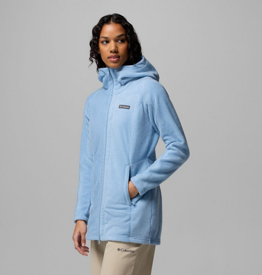 Women's Long Fleece Hoodie - Pink