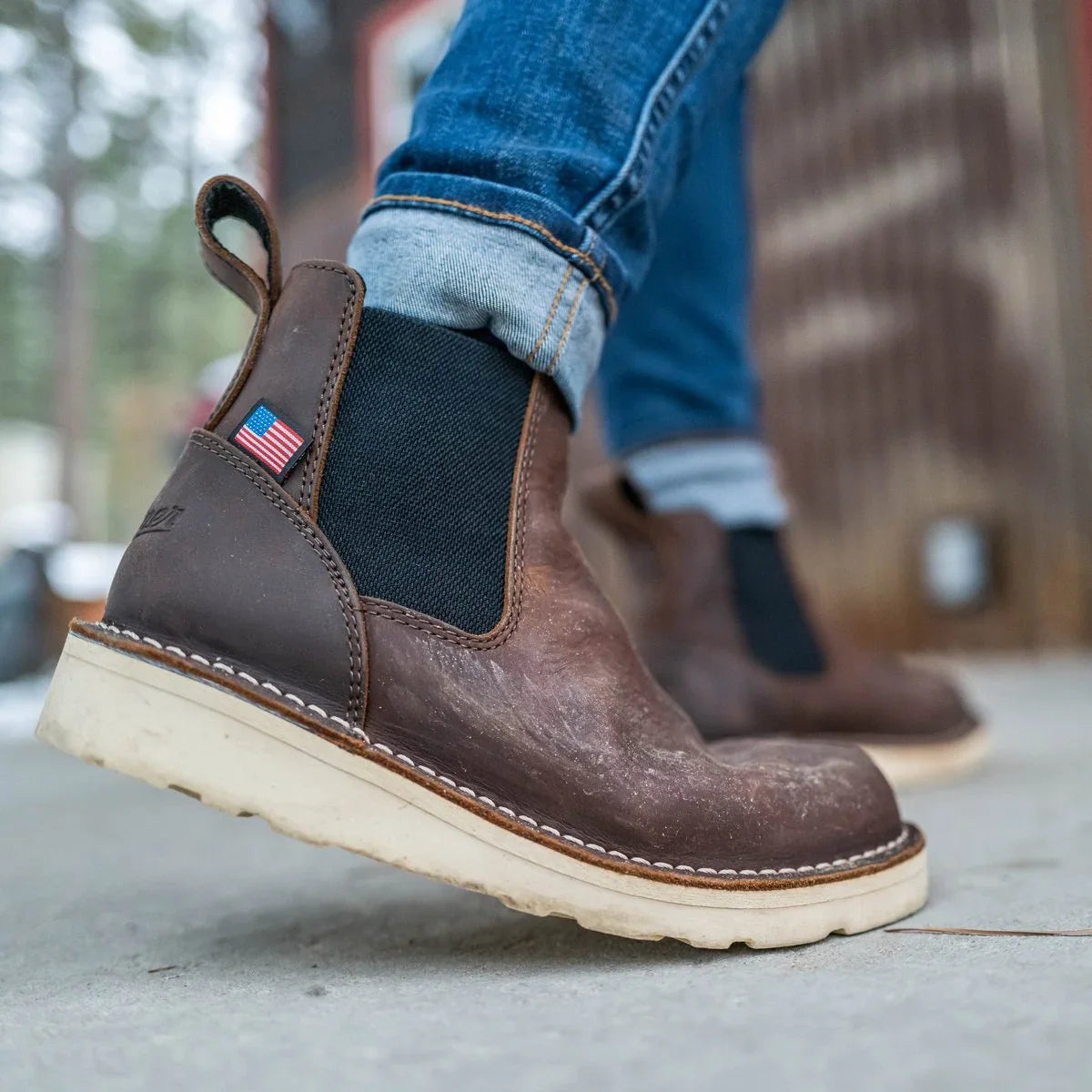 Women's 5-Inch Leather Work Chelsea Boot - Brown