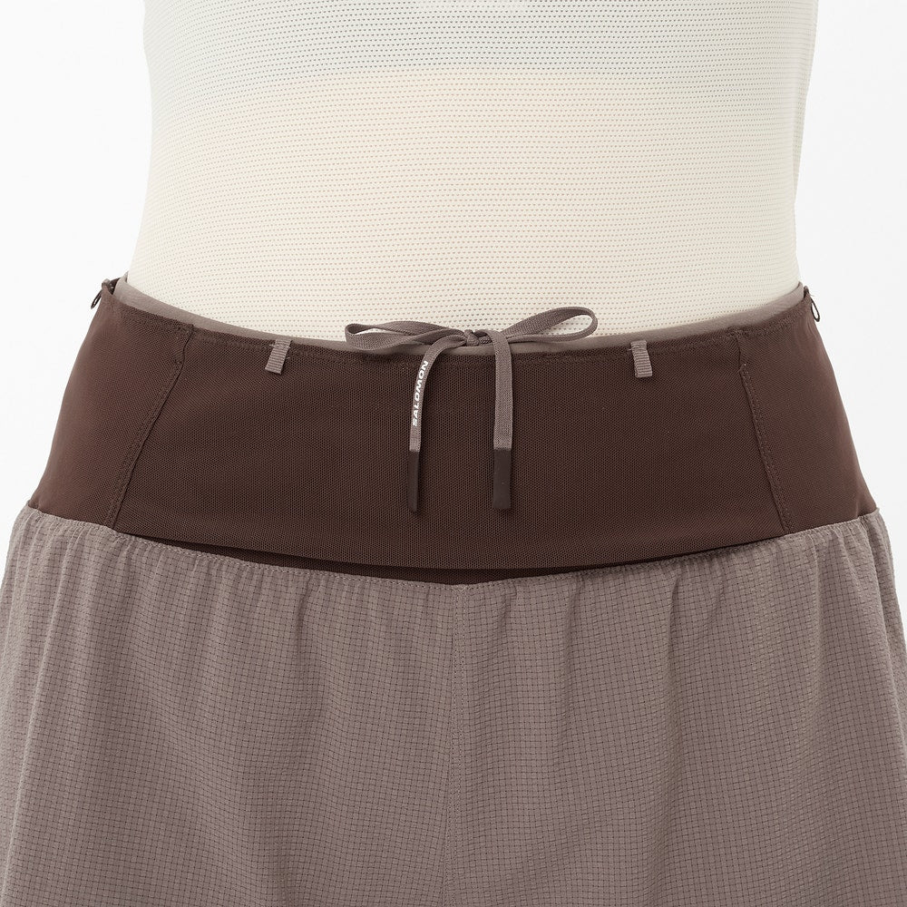 Women's 5-Inch 2-In-1 Trail Shorts - Burnt Umber