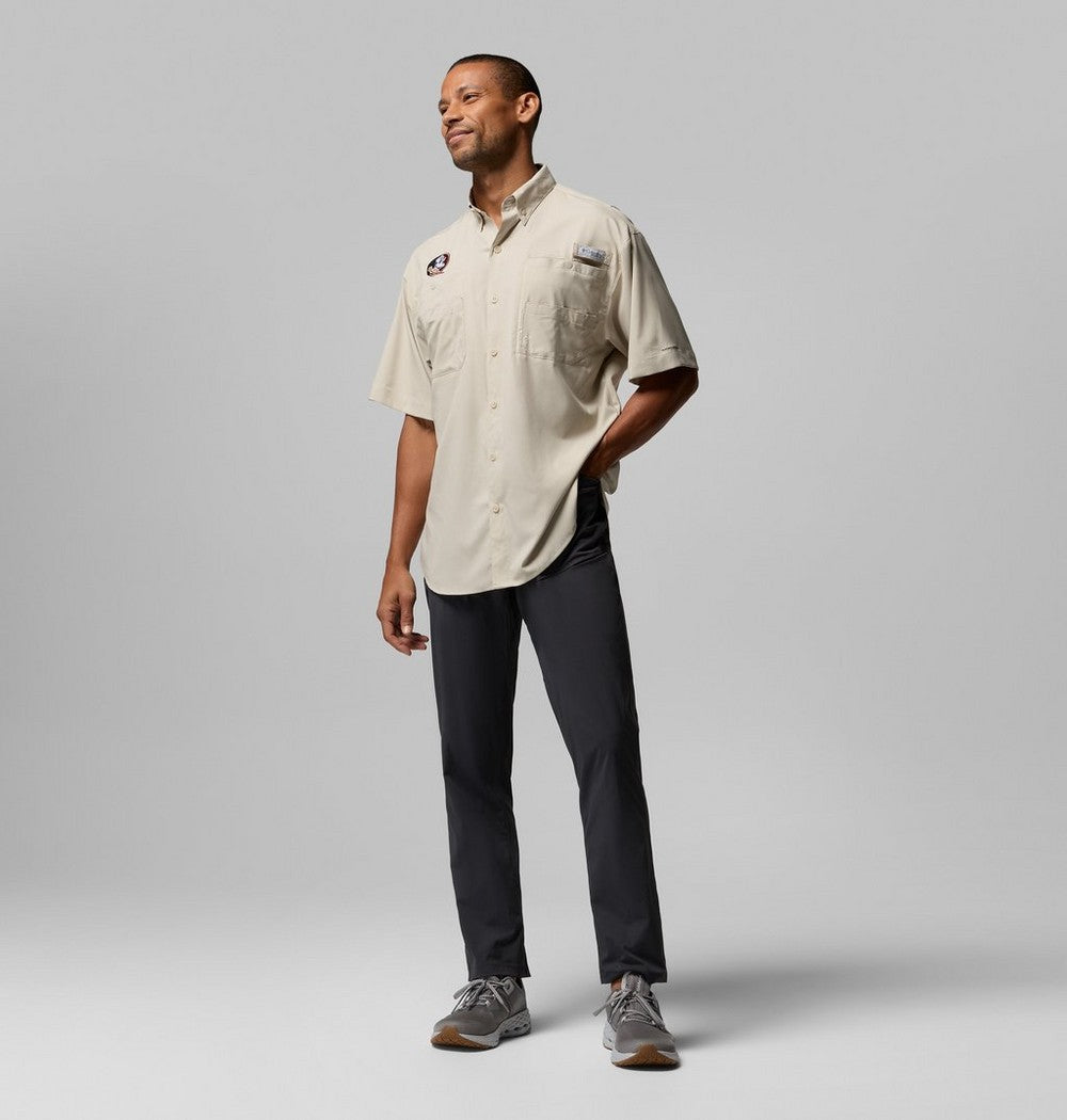 Men's Tall Short Sleeve Fishing Shirt - Tan