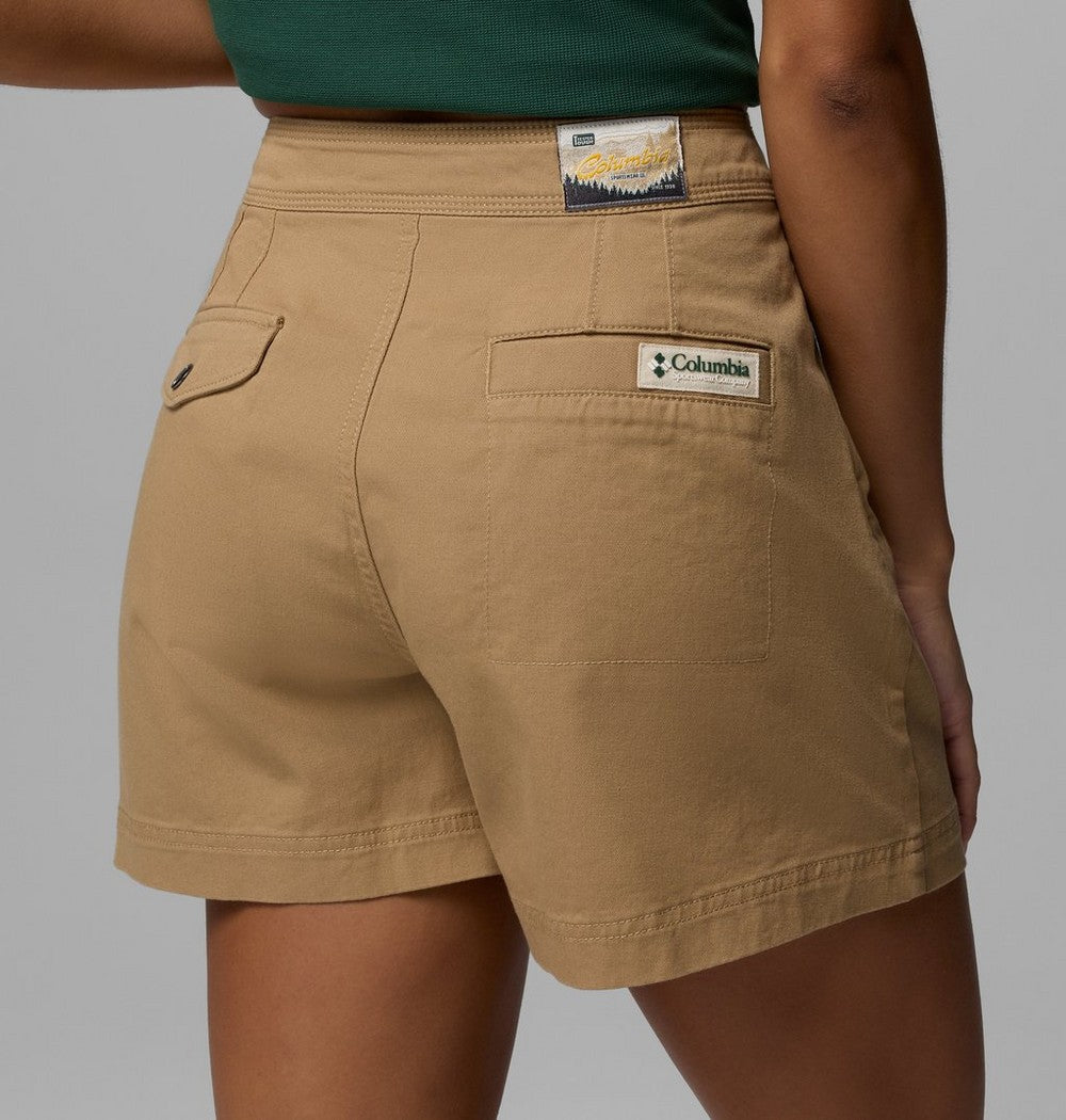 Women's High-Rise Stretch Twill Shorts - Beige