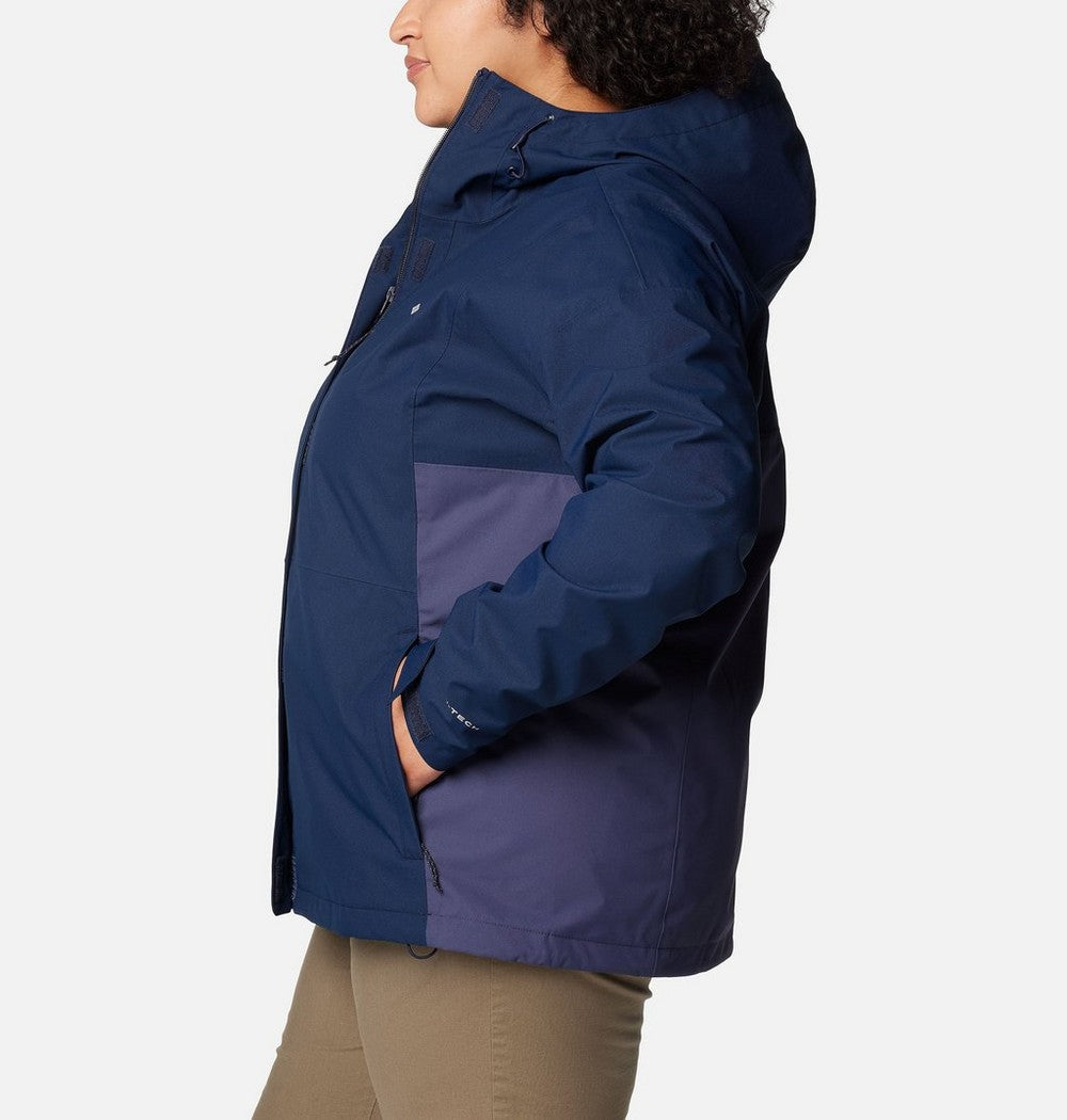 Women's Plus Size Waterproof Rain Jacket - Navy
