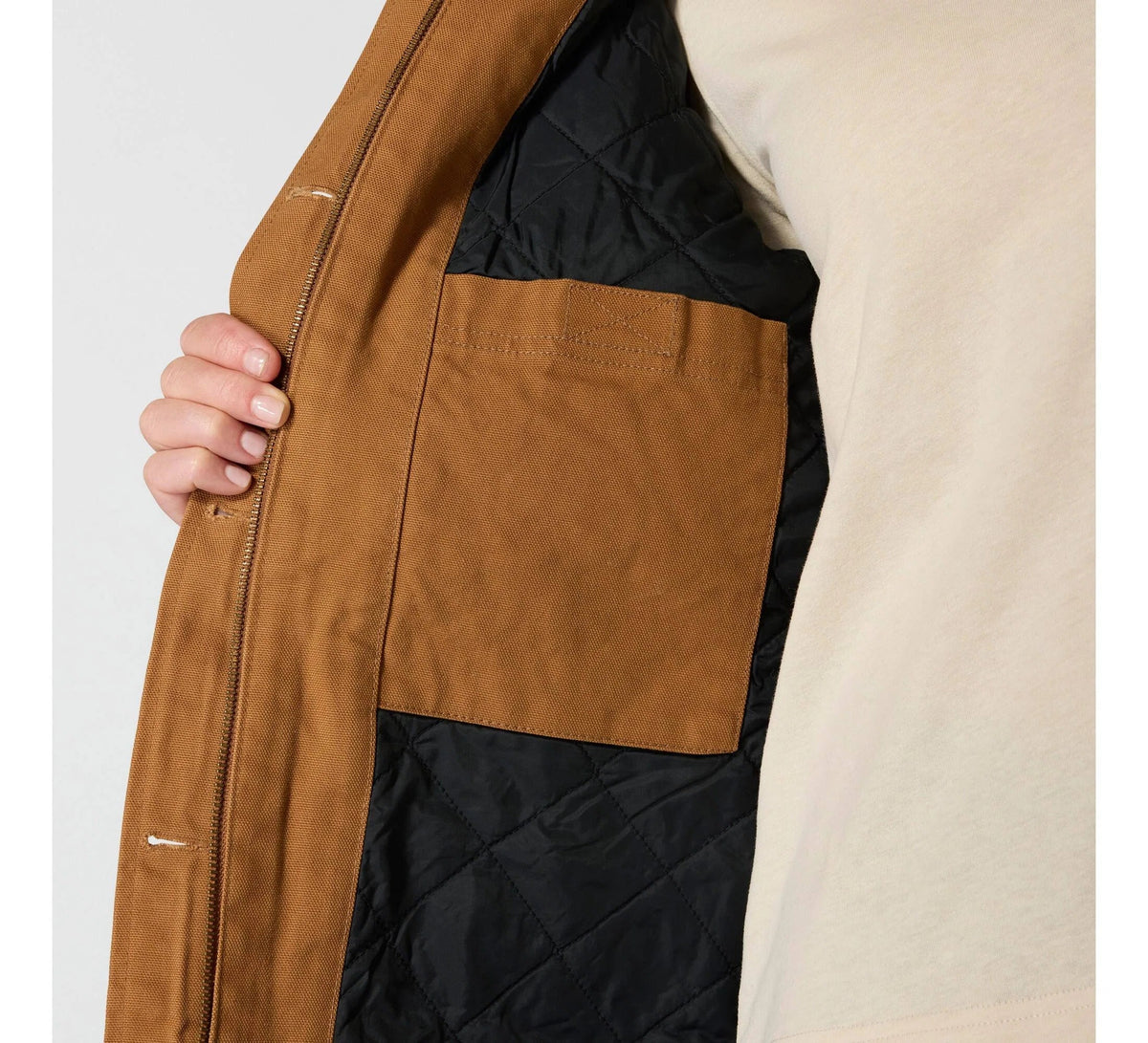 Women's Insulated Canvas Field Jacket - Brown