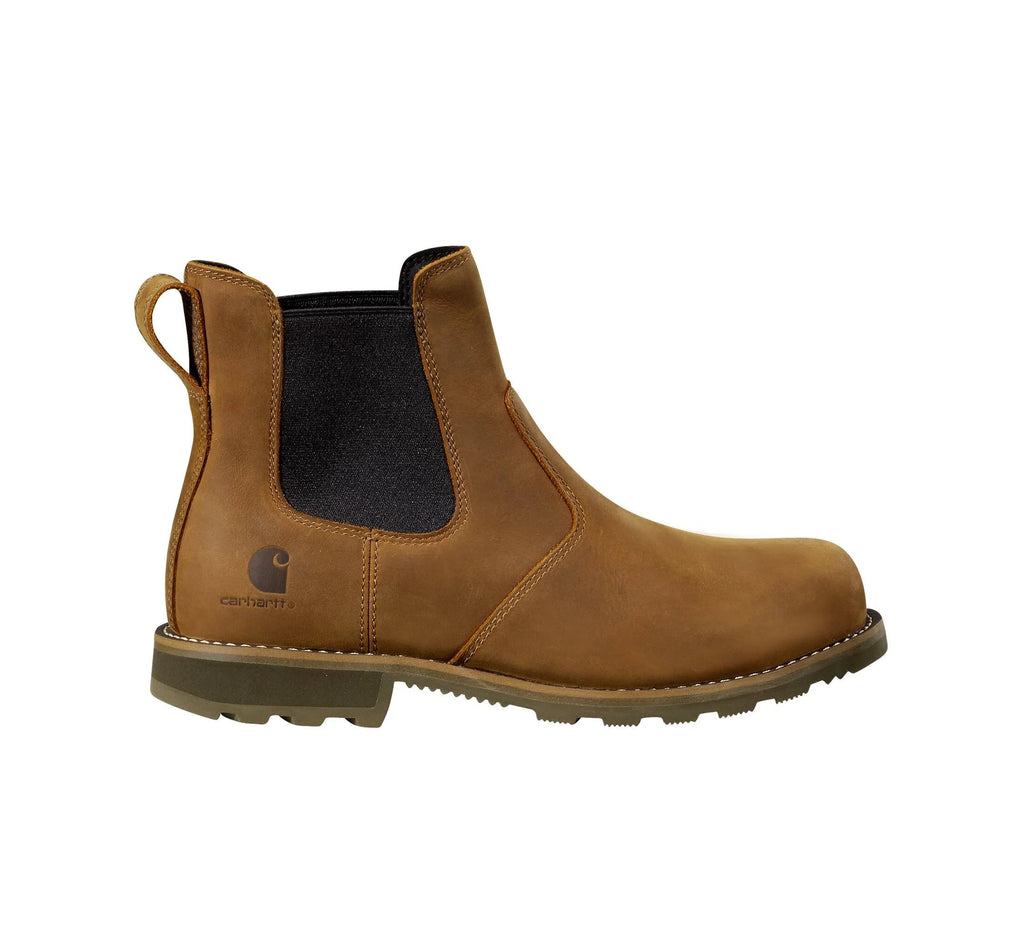 Water-Resistant Steel Toe Chelsea Work Boot - Brown