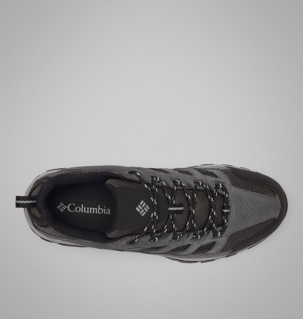 Men's Leather And Mesh Hiking Shoes - Gray