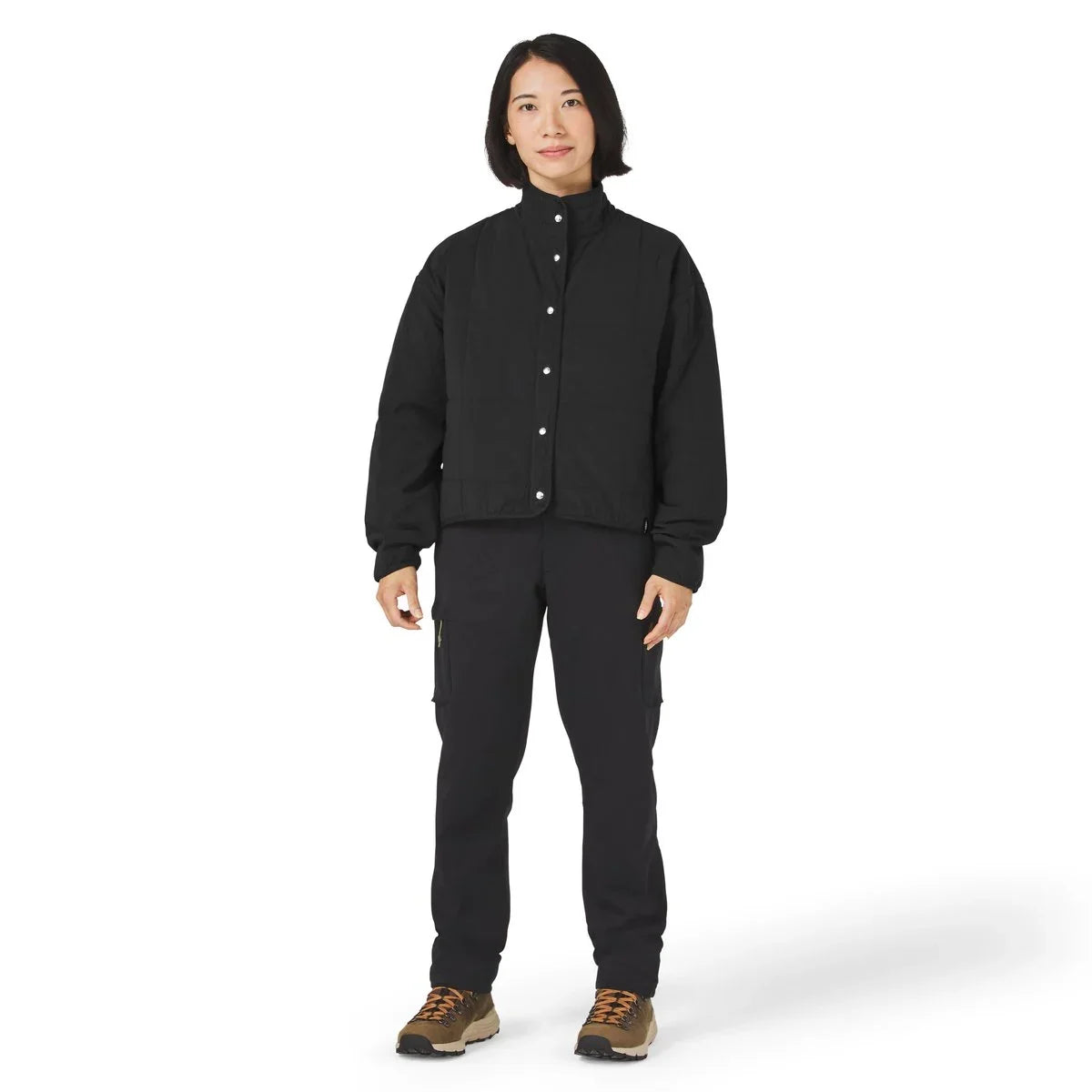 Insulated Snap Shirt Jacket - Black