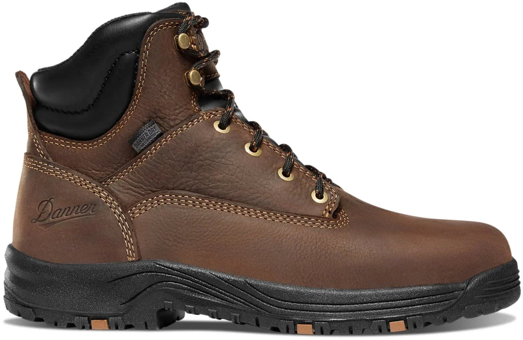 Women's Aluminum Toe Waterproof Work Boot - Brown