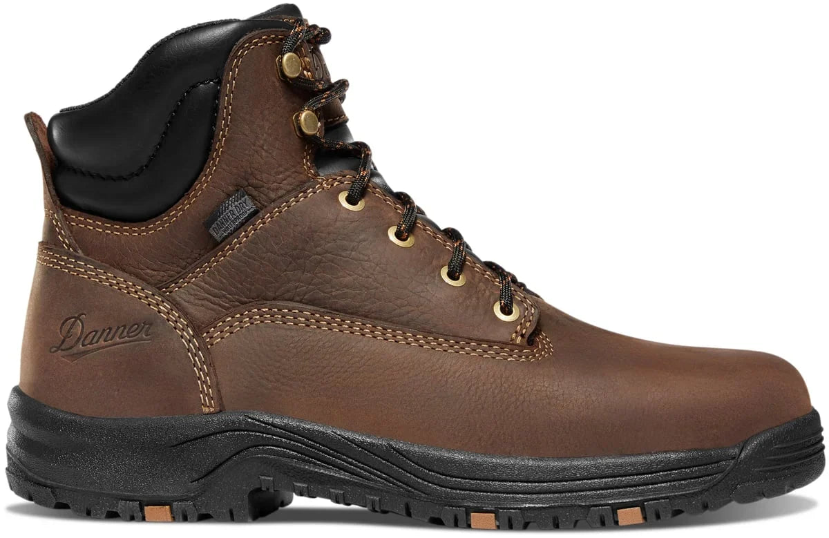Women's Aluminum Toe Waterproof Work Boot - Brown