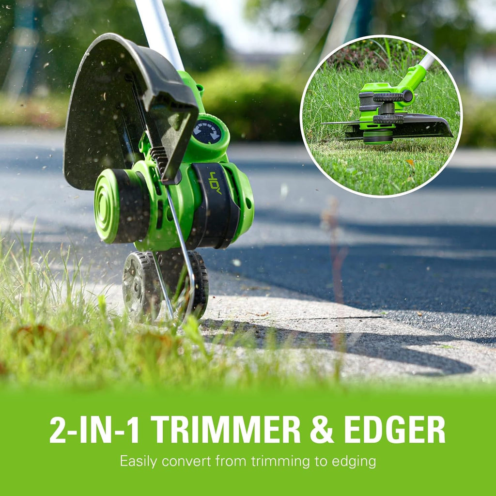 Greenworks 40V 20in Cordless Push Lawn Mower Bundle With 500 CFM Blower, 12in String Trimmer, 5Ah And 2Ah Batteries