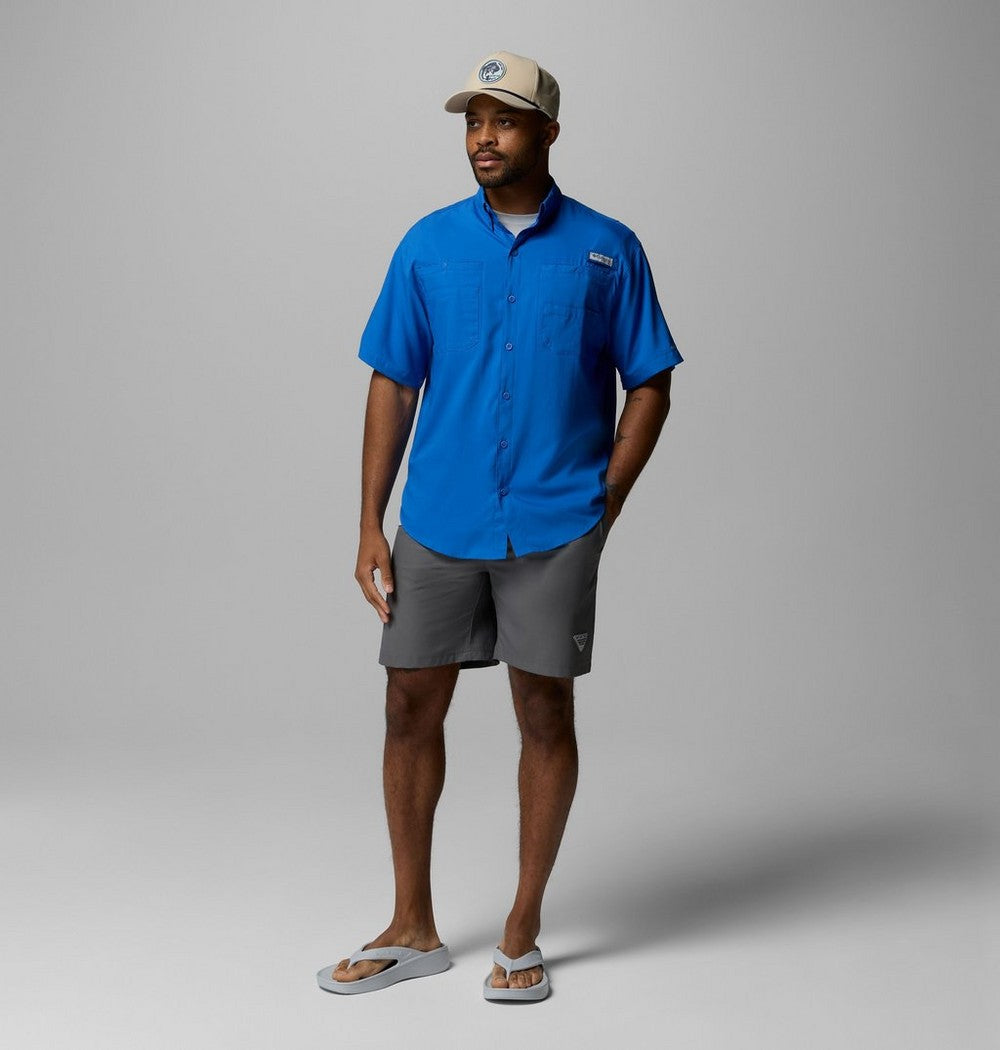Men's Short-Sleeve Fishing Shirt - Blue