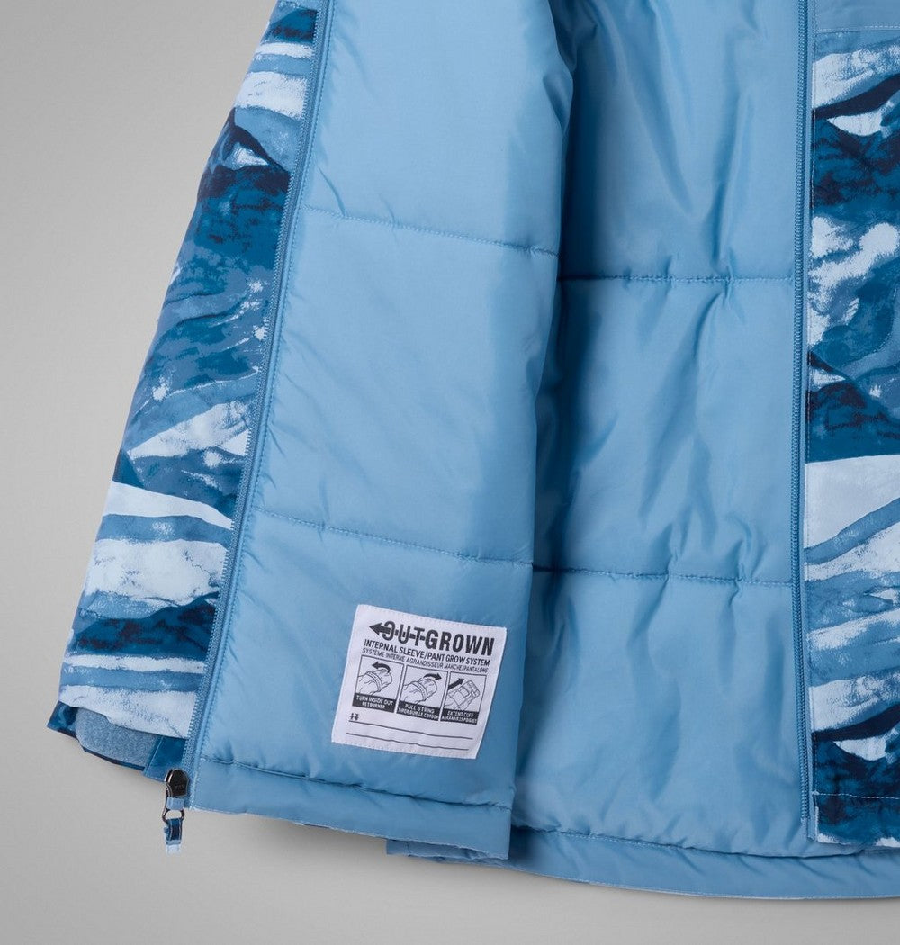 Girls' Insulated Printed Winter Jacket - Blue